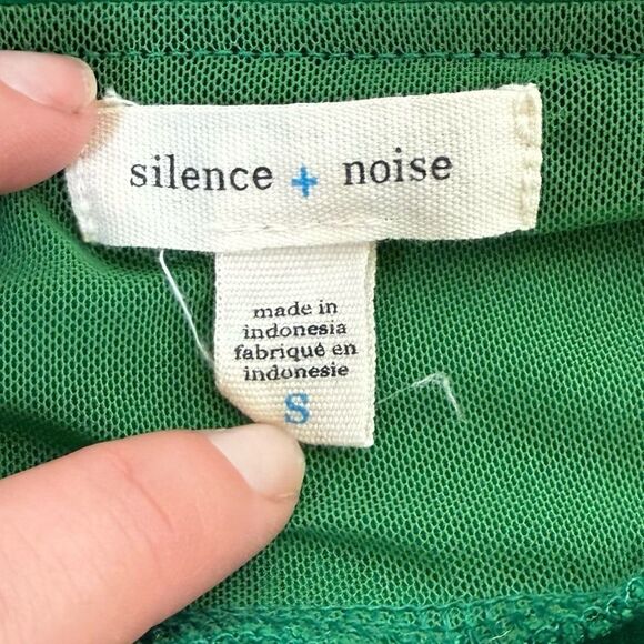 URBAN OUTFITTERS UO SILENCE + NOISE Audrey Green A-Line Mini Slip Dress - Picture 4 of 7